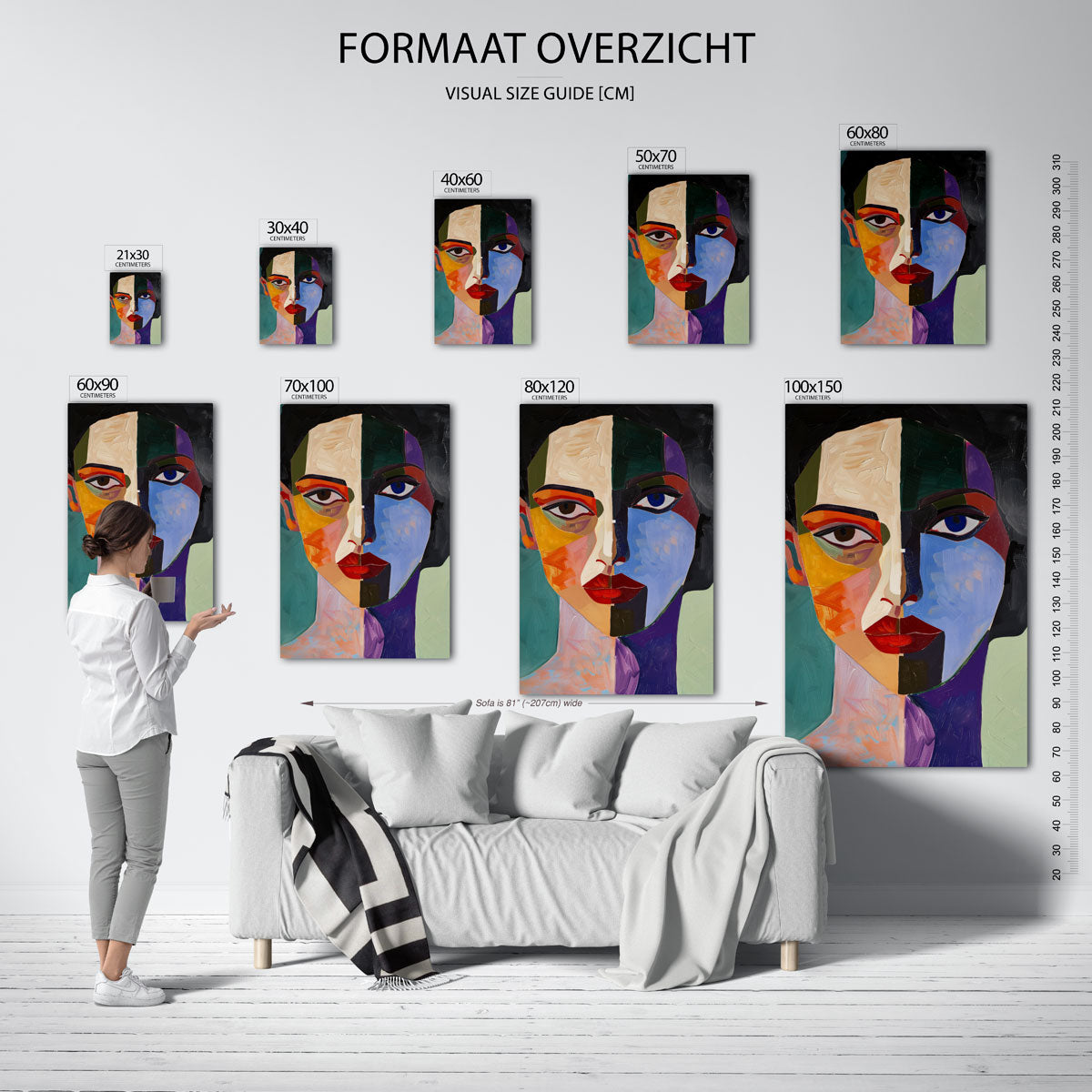 Abstract gezicht Poster