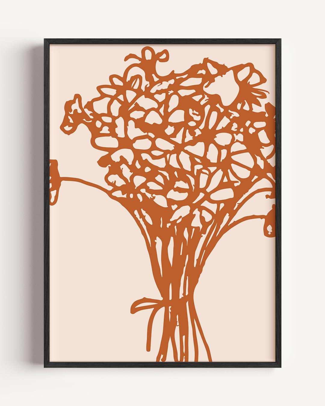 Bloemige Abstracte Wanddecoratie Poster-WallArtistic