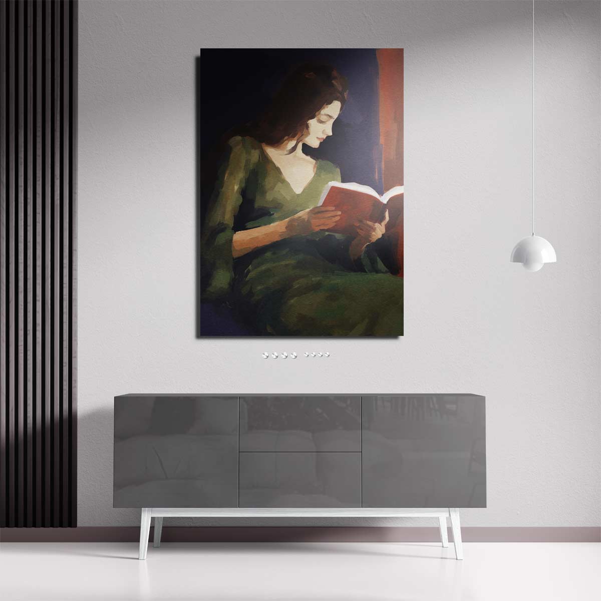 Lezend in Rust Kunstwerk-canvas-dibond-plexiglas-wanddecoratie-WallArtistic
