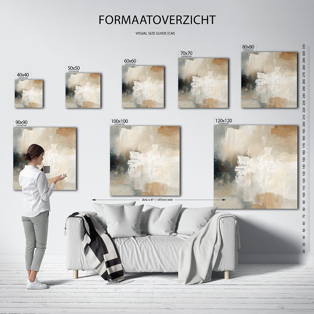 Zachte kleuren compositie Kunstwerk