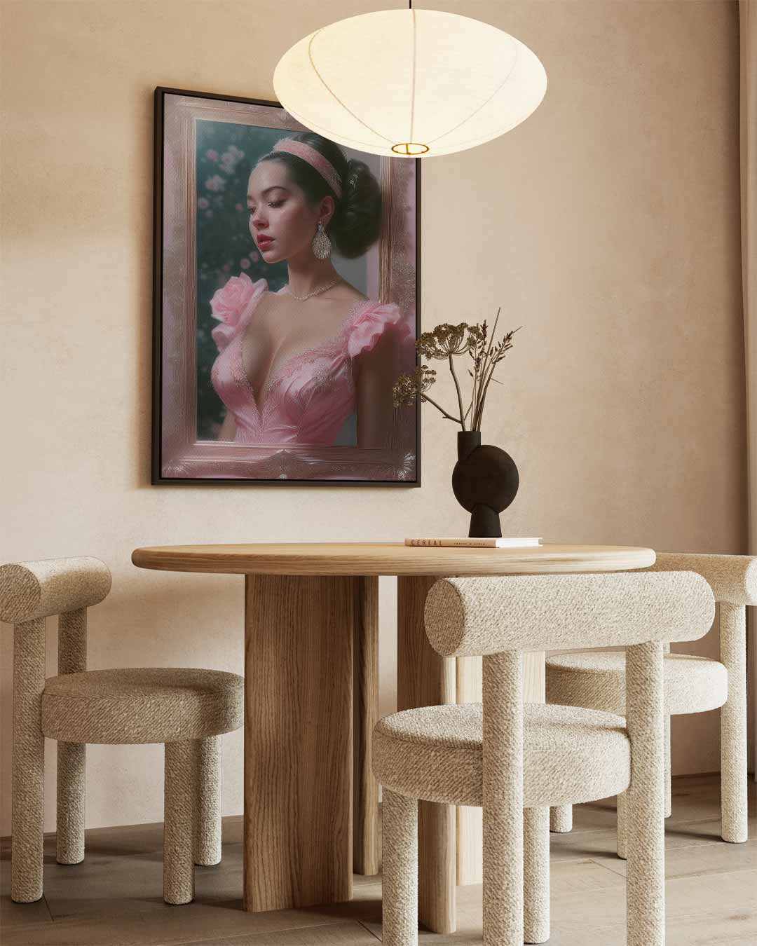Elegantie in Roze Kunstwerk-canvas-dibond-plexiglas-wanddecoratie-WallArtistic
