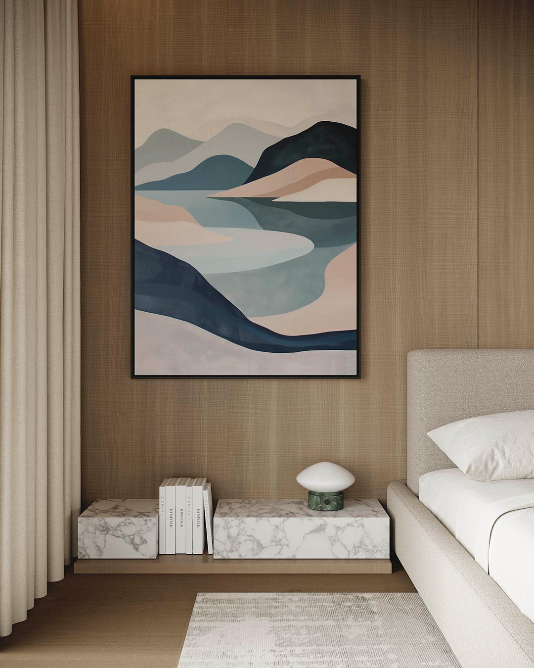 Vloeiende landschap vormen Kunstwerk