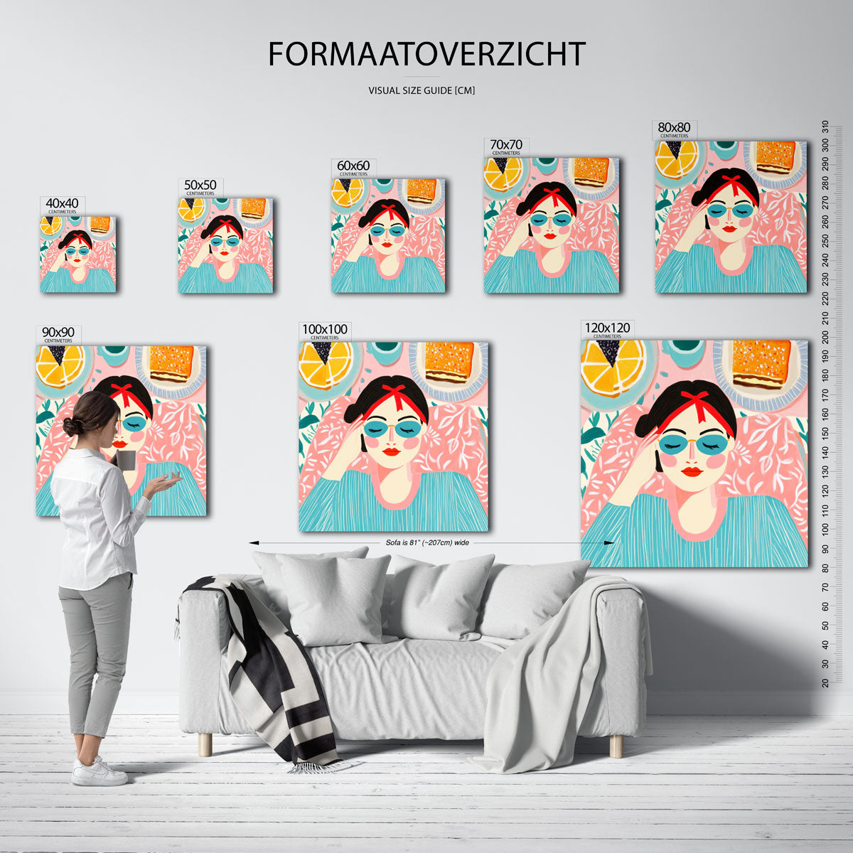 Vrouw met zonnebril Poster