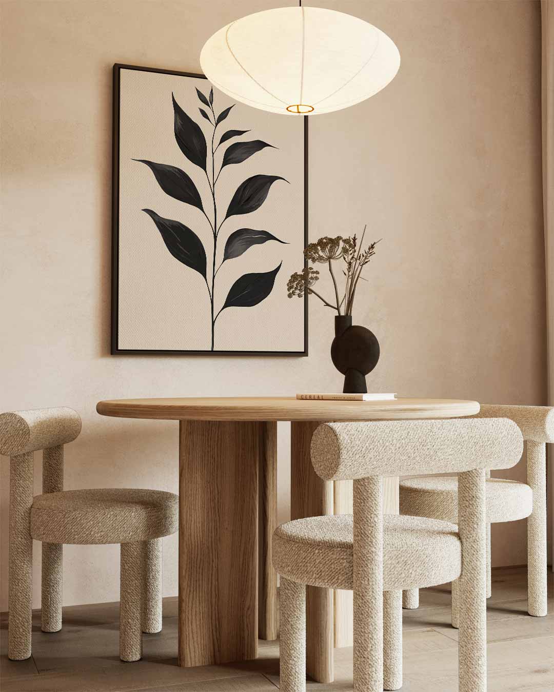 Minimalistisch Botanisch Kunstwerk Kunstwerk-canvas-dibond-plexiglas-wanddecoratie-WallArtistic