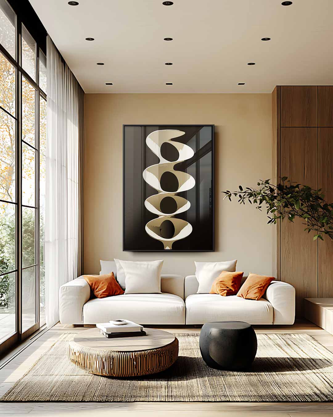 Abstracte Spiralen Kunstwerk-canvas-dibond-plexiglas-wanddecoratie-WallArtistic