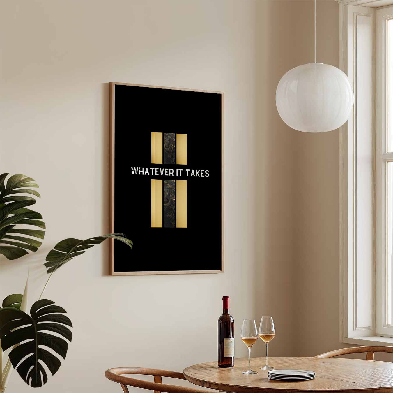 Motiverende Goud & Zwart Poster