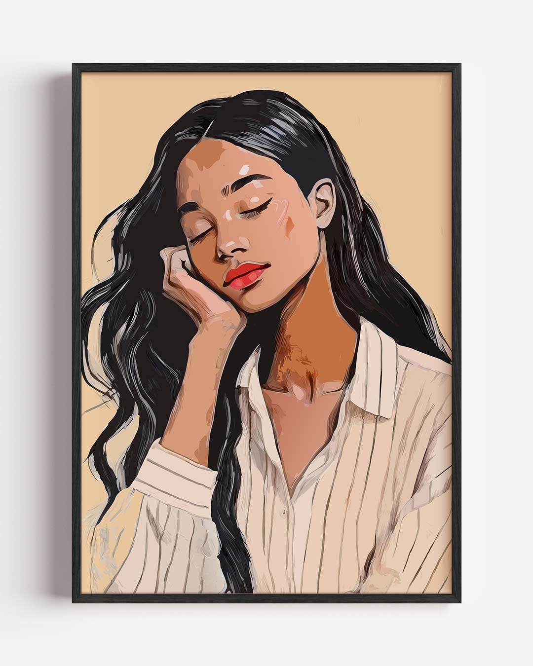 Dromerige Vrouw Portret Poster