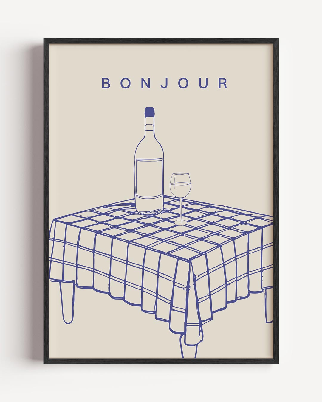 Bonjour Wijnmoment Poster-WallArtistic