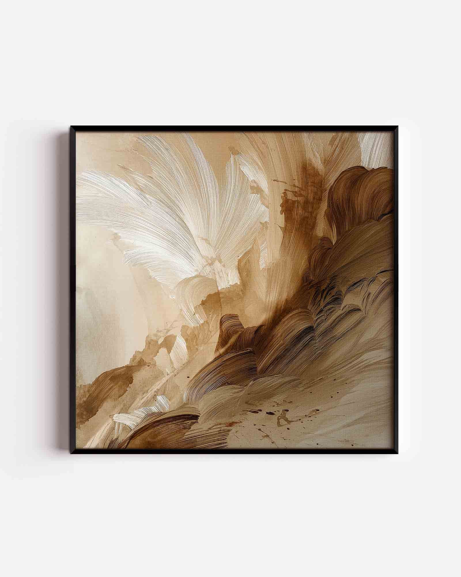 Abstracte penseelstreken Poster