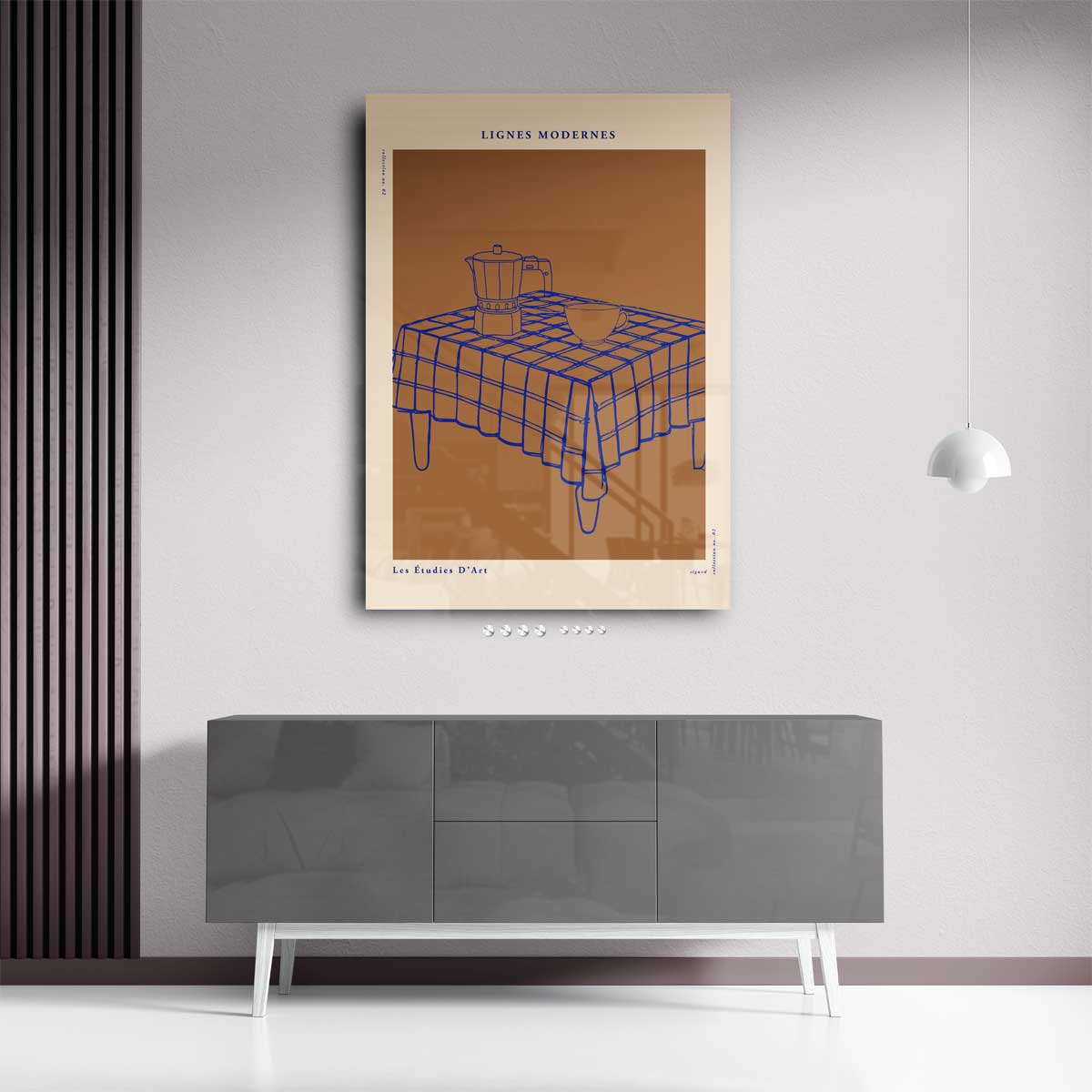 Lijnen en Koffie Kunstwerk-canvas-dibond-plexiglas-wanddecoratie-WallArtistic