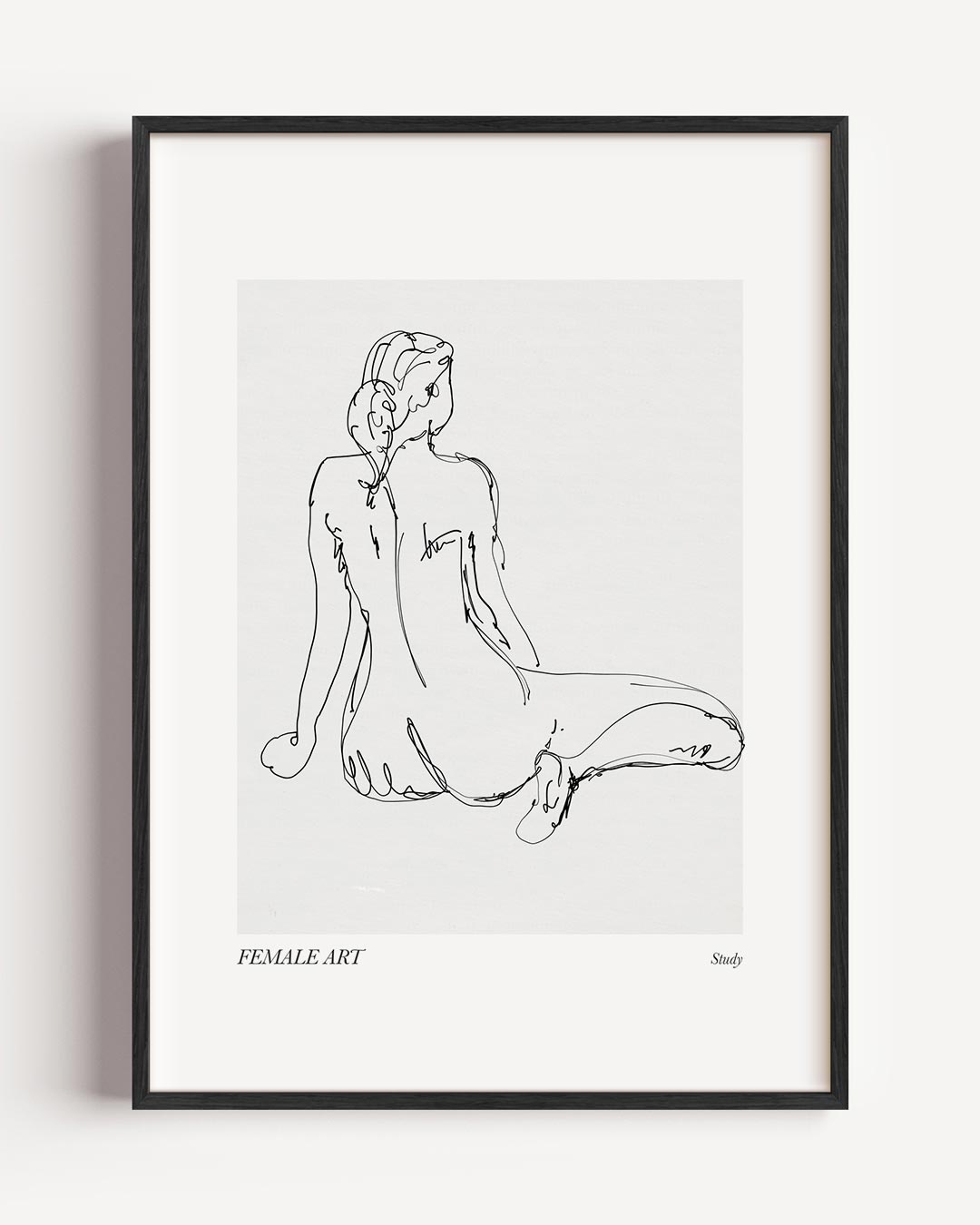 Elegante Vrouwelijke Lijntekening Poster-WallArtistic