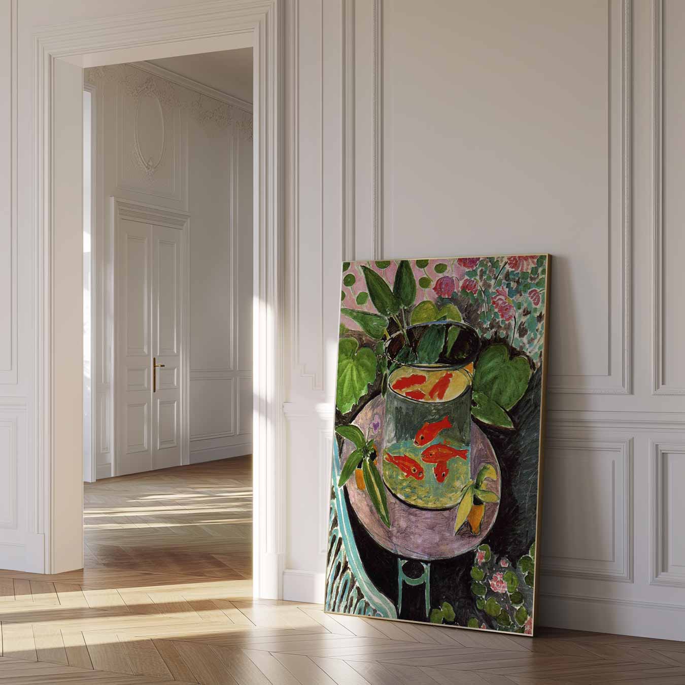 Vrolijke Goudvissen in de Tuin Poster