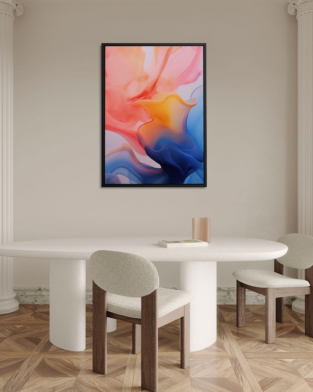 Vloeiende kleuren Kunstwerk