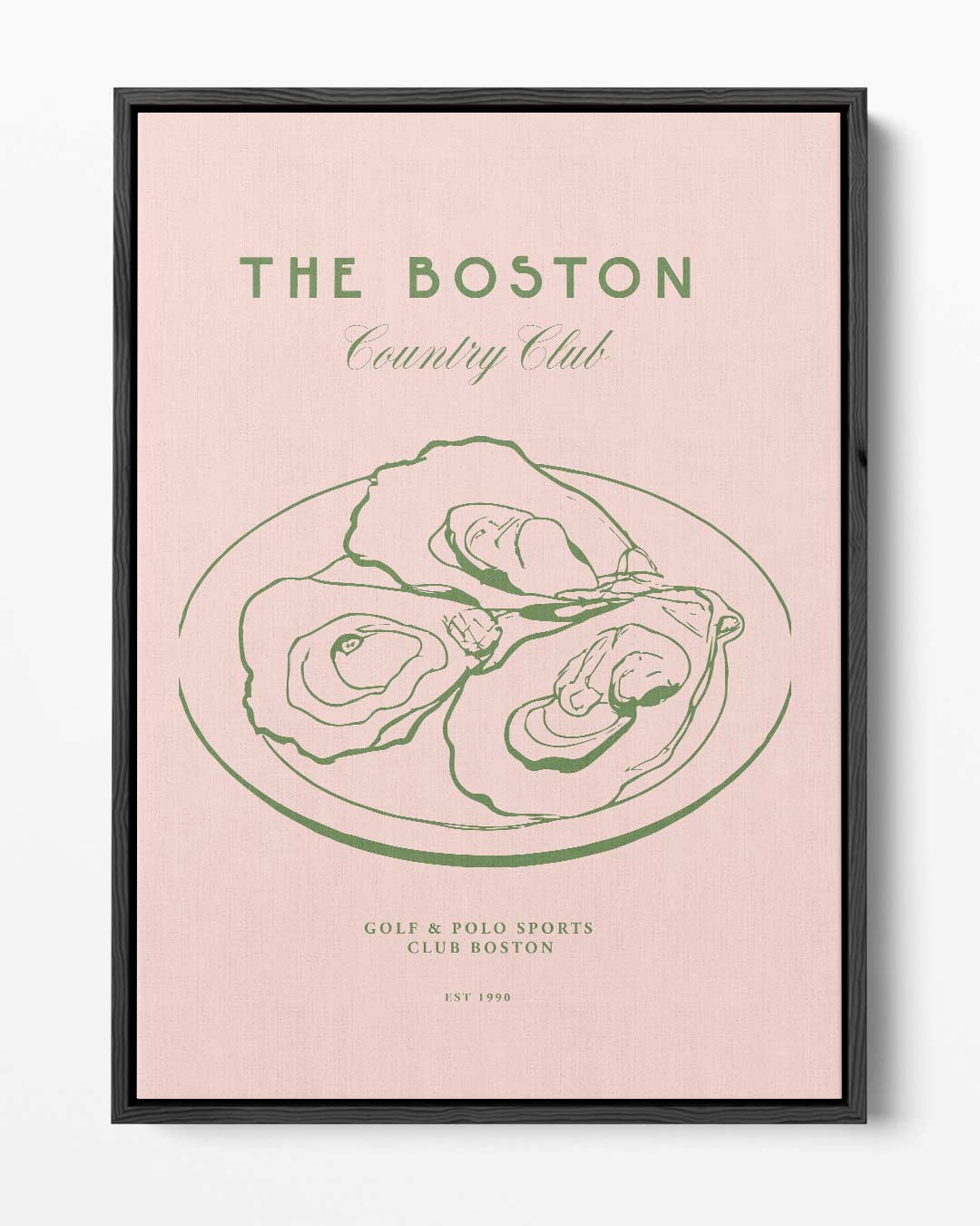 Boston Country Club Illustratie Kunstwerk-canvas-dibond-plexiglas-wanddecoratie-WallArtistic