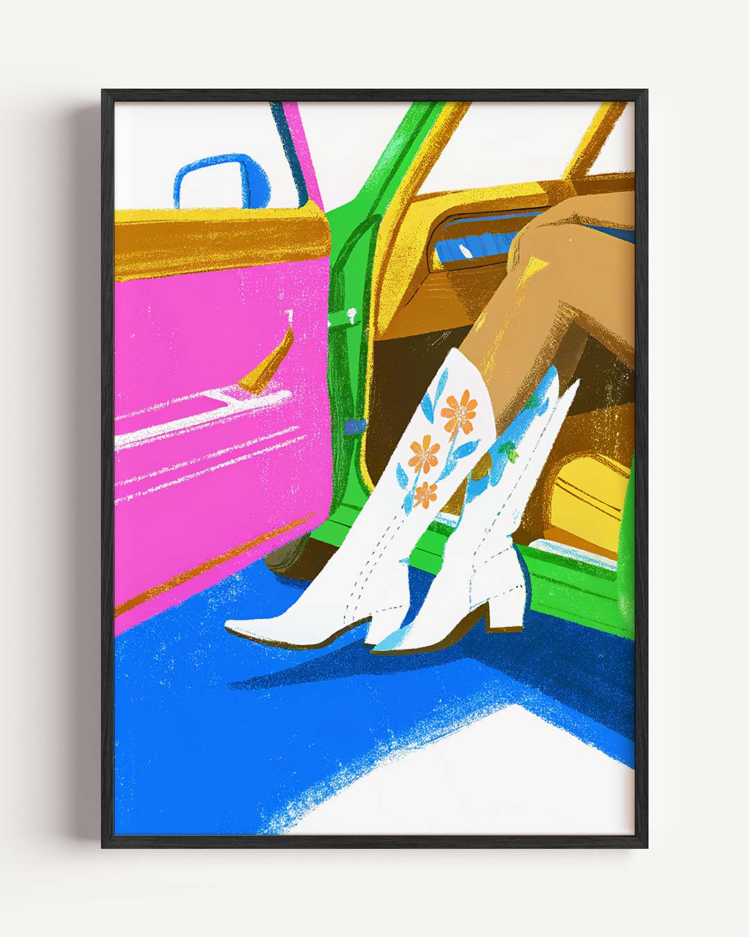 Trendy Retro Boots Poster
