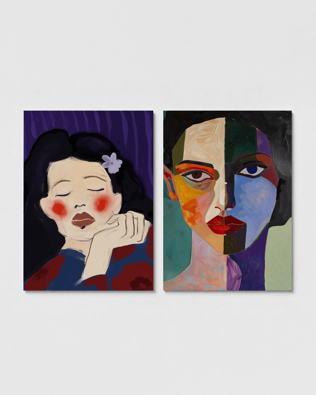 Dromerige vrouw Posterset