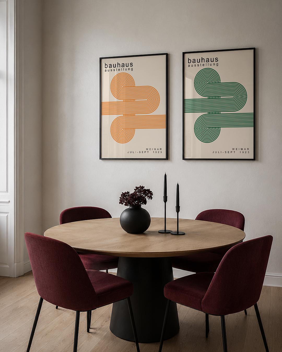 Lijnen en cirkelpatronen Posterset