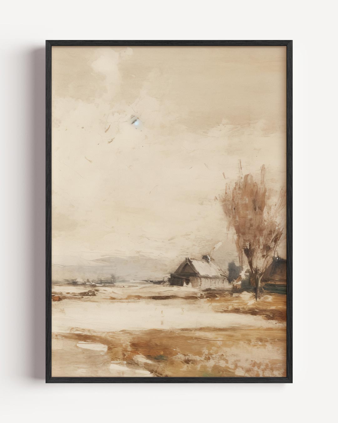 Rustgevende Winterlandschap Poster-WallArtistic