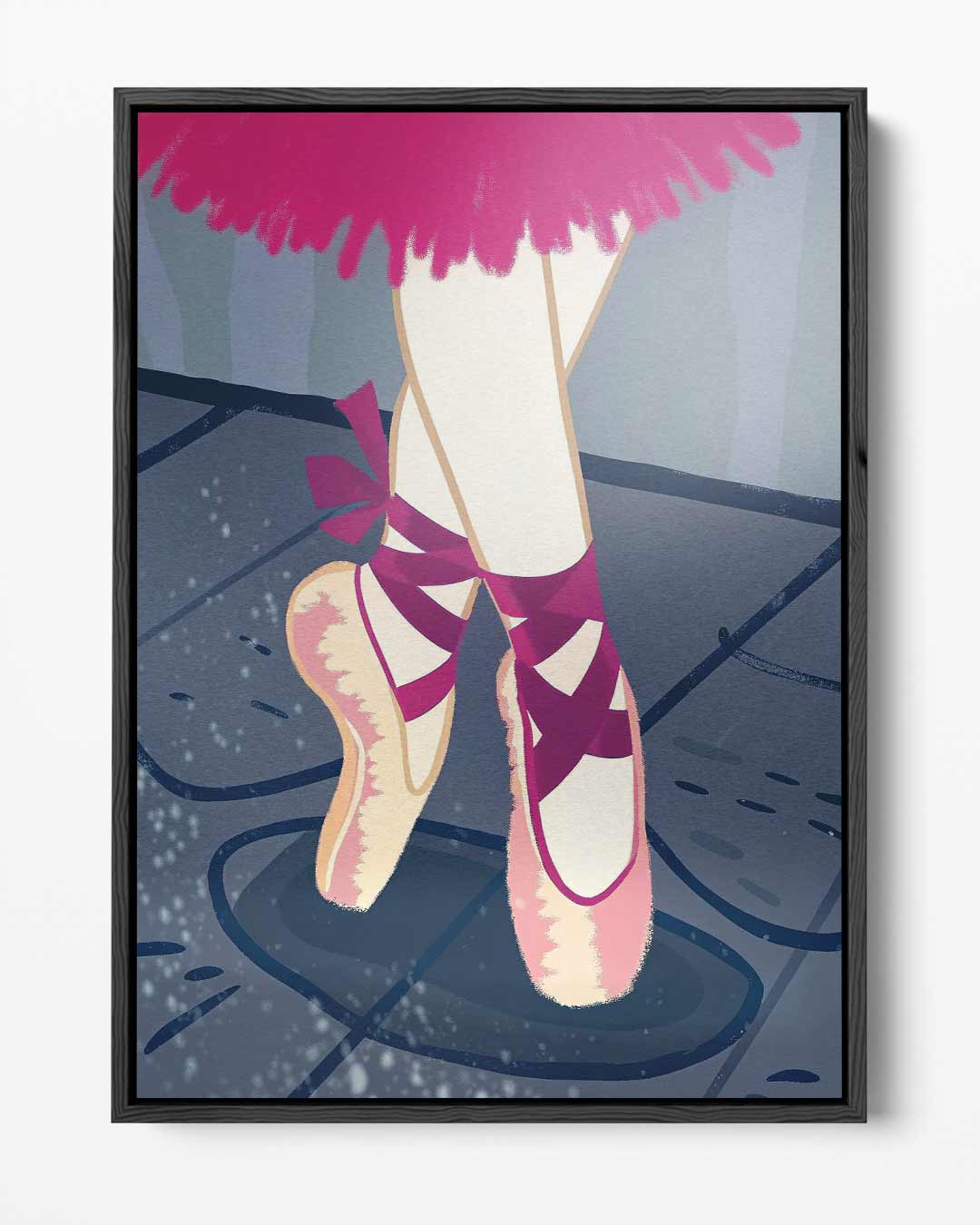 Elegante Balletschoenen in Beweging Kunstwerk-canvas-dibond-plexiglas-wanddecoratie-WallArtistic