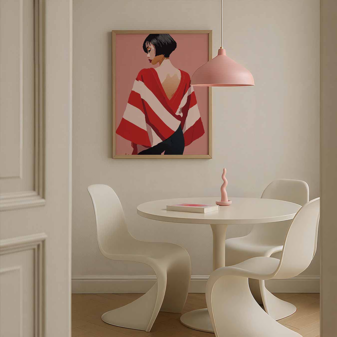 Stijlvolle Retro-Chique Vrouw Poster