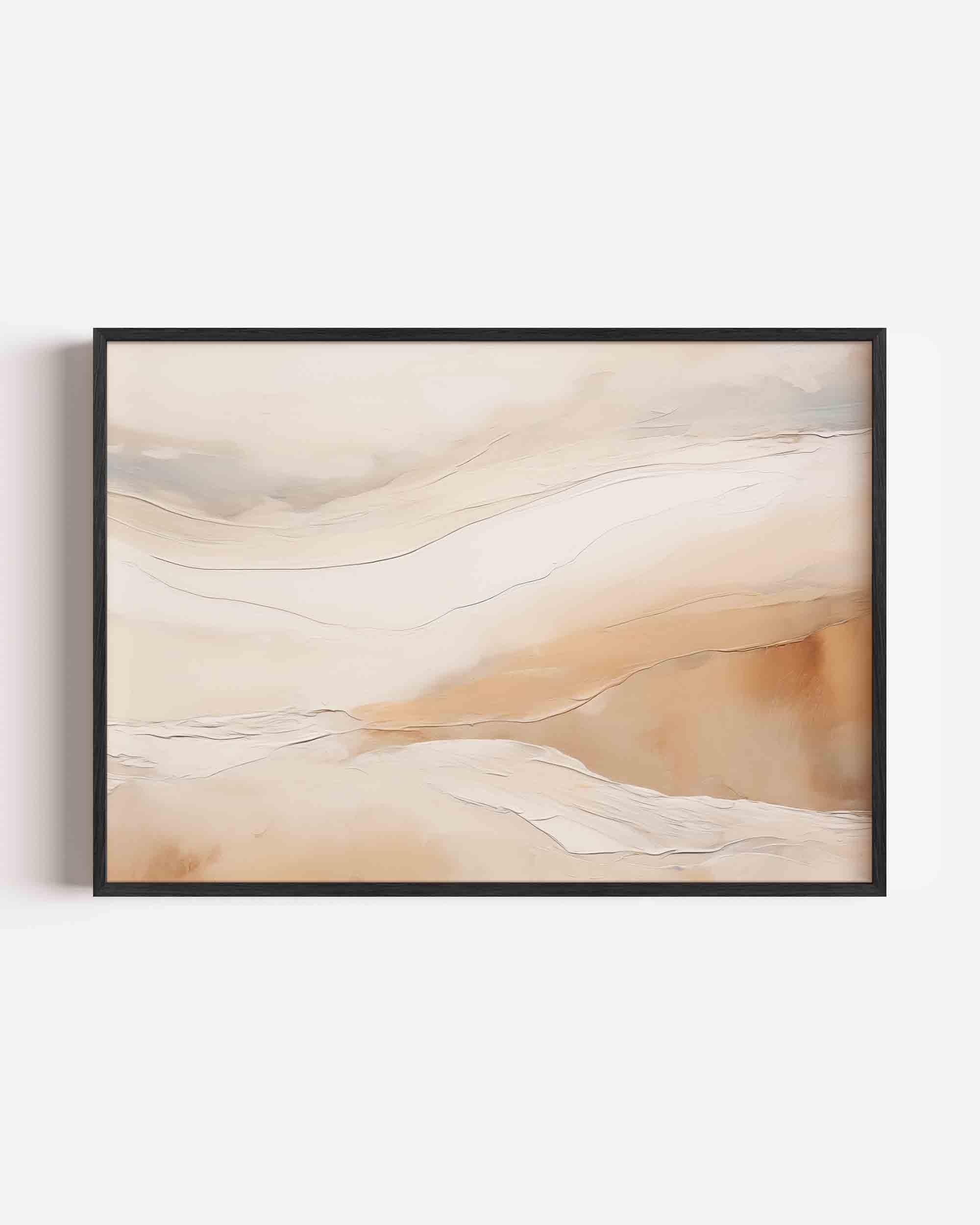 Abstracte beige en witte Poster