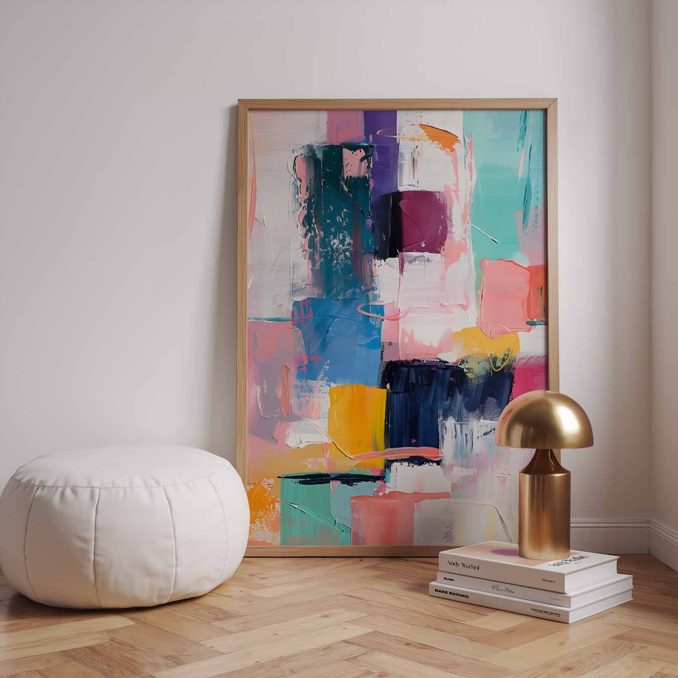 Abstracte Kleurenexplosie Poster