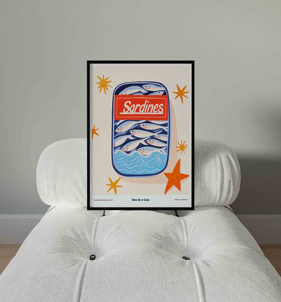 Sardines in blik Poster