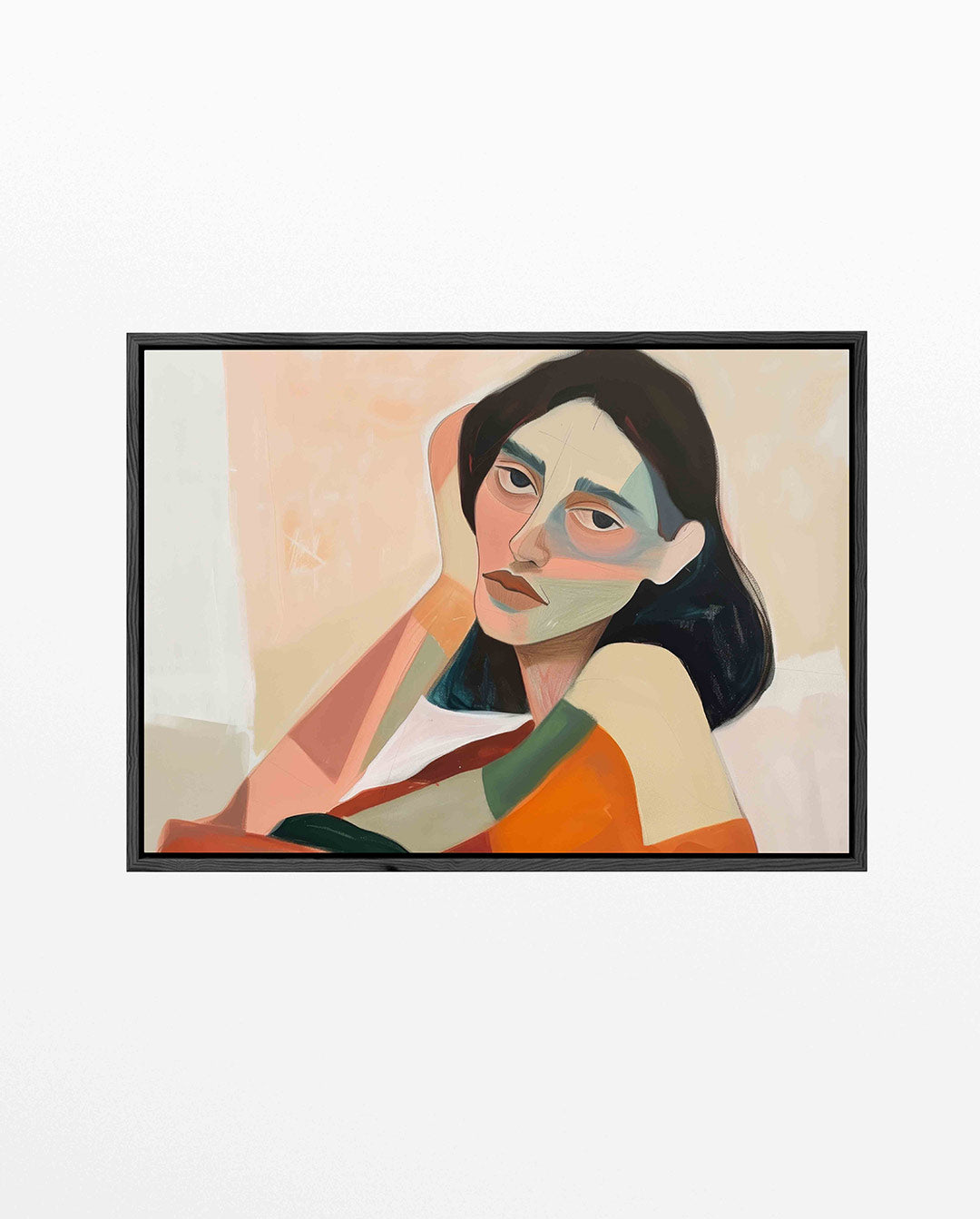 Geometrisch portret Kunstwerk