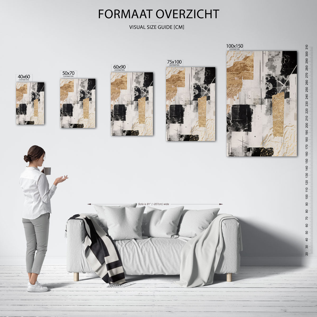 Gelaagde compositie Kunstwerk