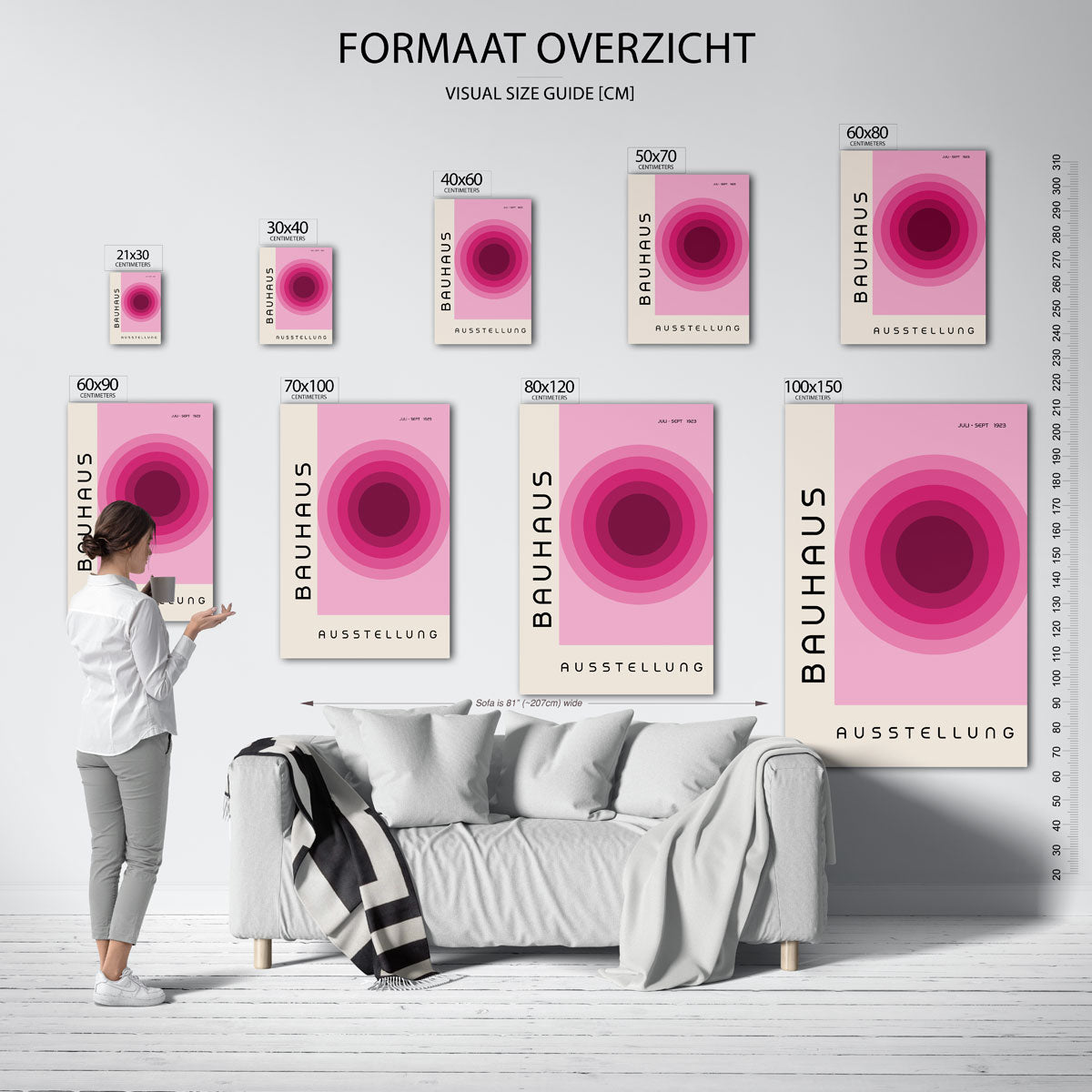 Cirkelvormen en tekst Poster