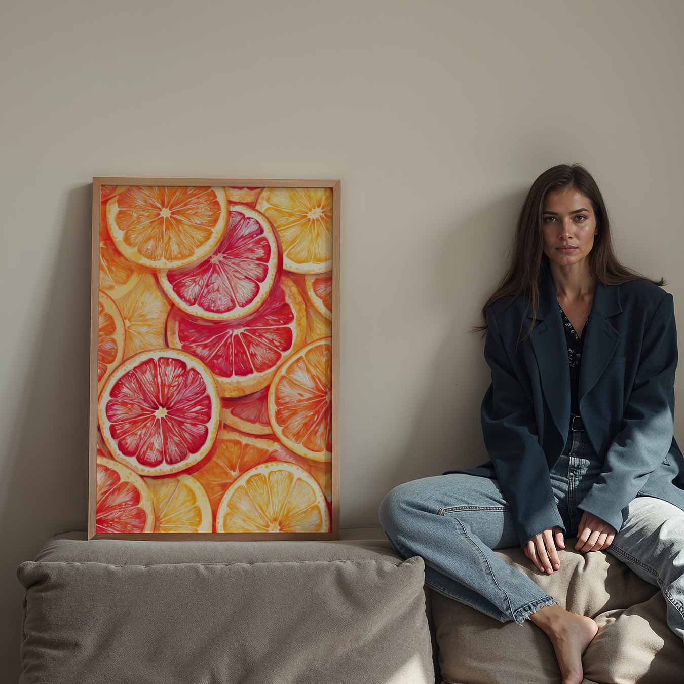 Zomerse Citrustonen Poster