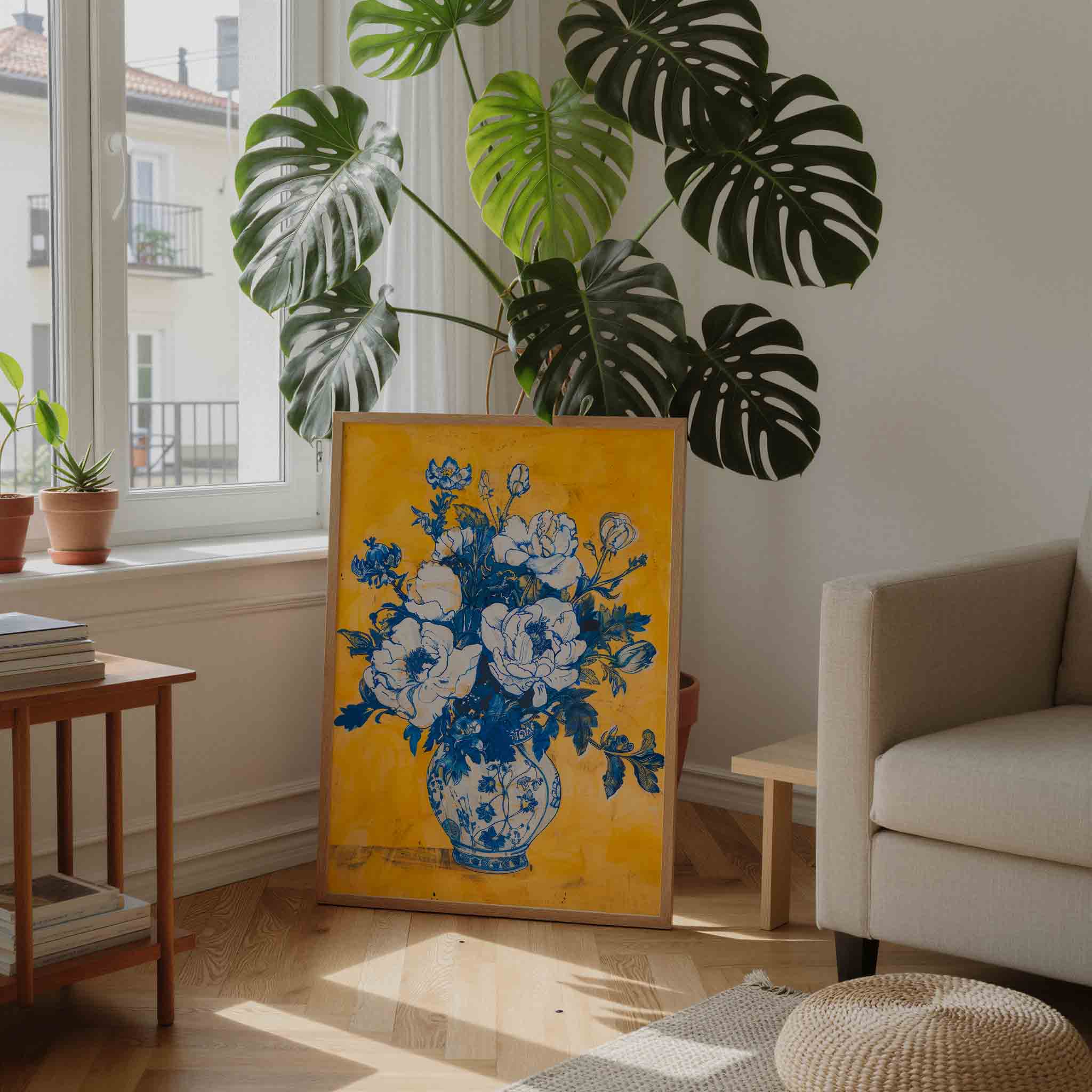 Bloemen in vaas Poster