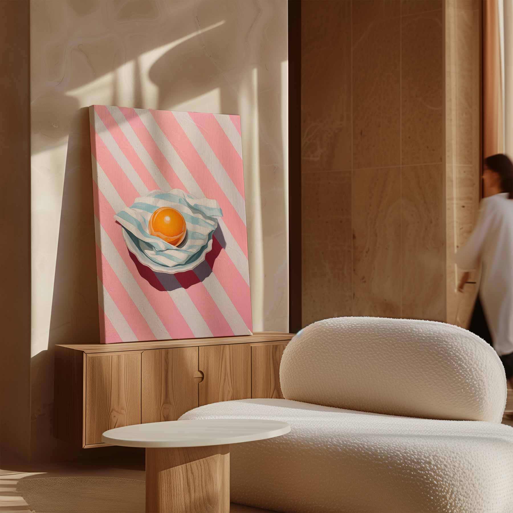 Zomerse Vrucht in Strepen Kunstwerk-canvas-dibond-plexiglas-wanddecoratie-WallArtistic