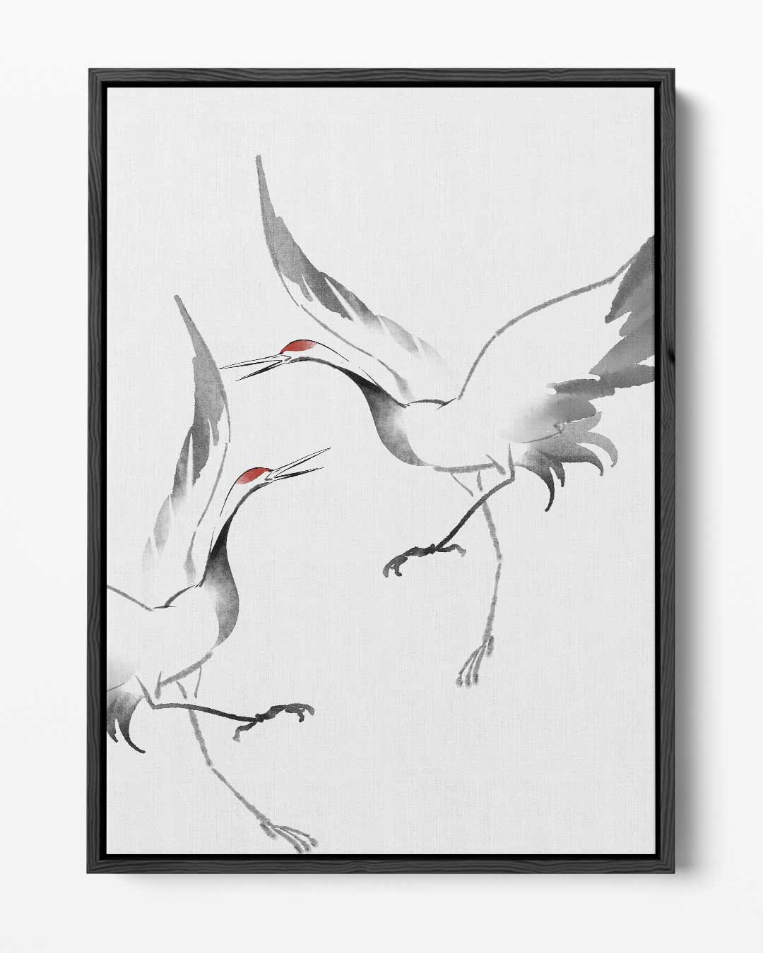 Elegante Kranen in Vlucht Kunstwerk-canvas-dibond-plexiglas-wanddecoratie-WallArtistic