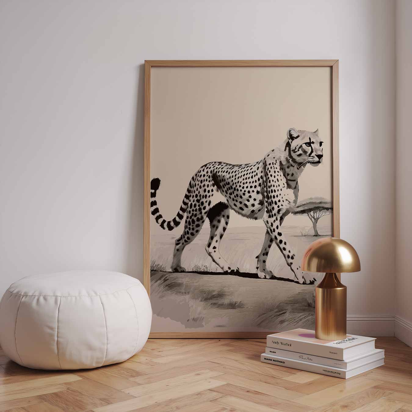 Elegante Cheetah In De Savanne Poster