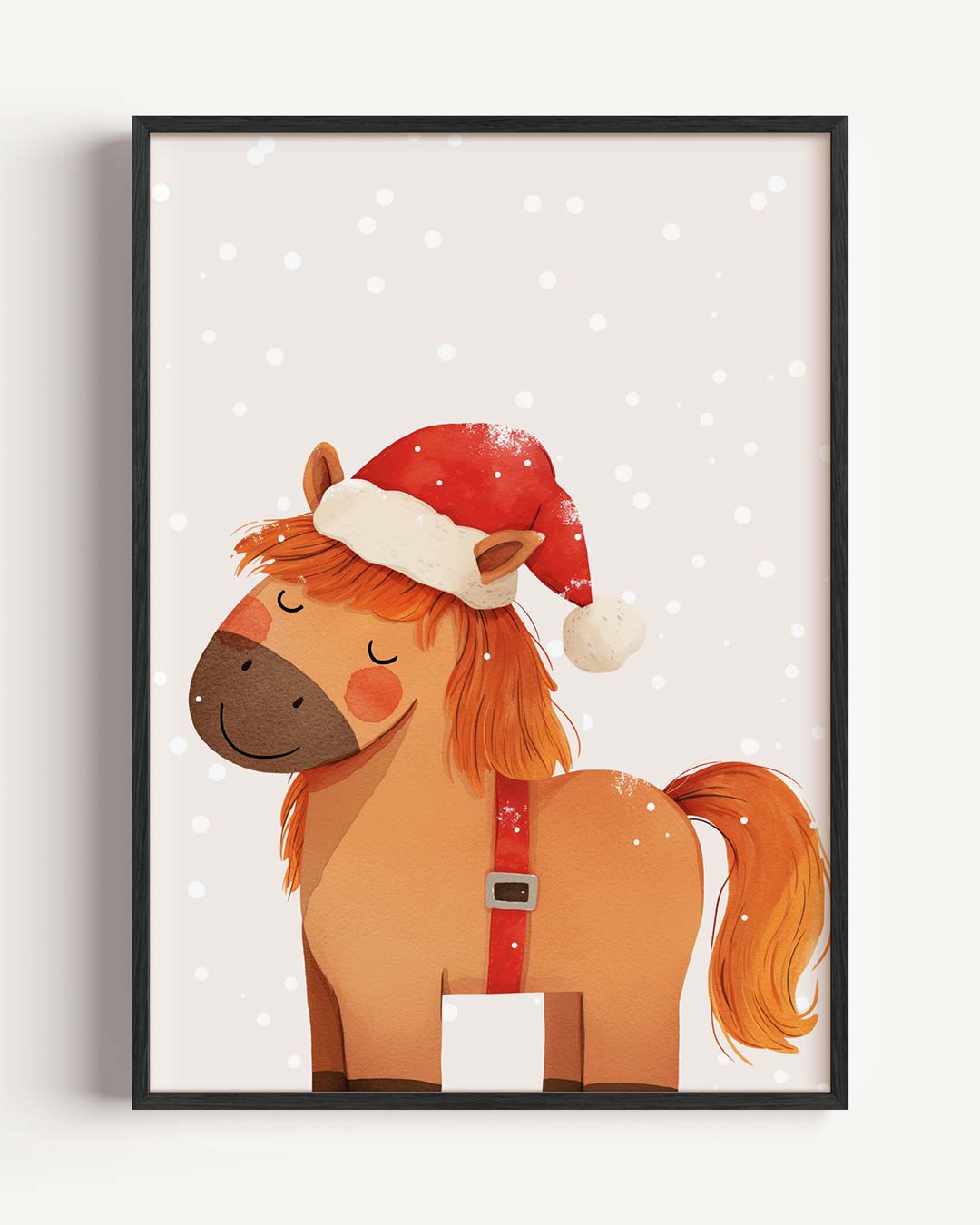 Kerst Pony Poster
