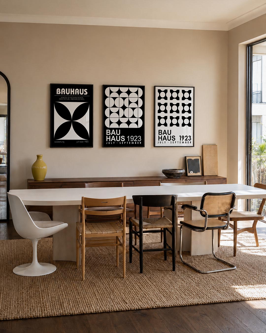 Zwart wit symmetrie Posterset