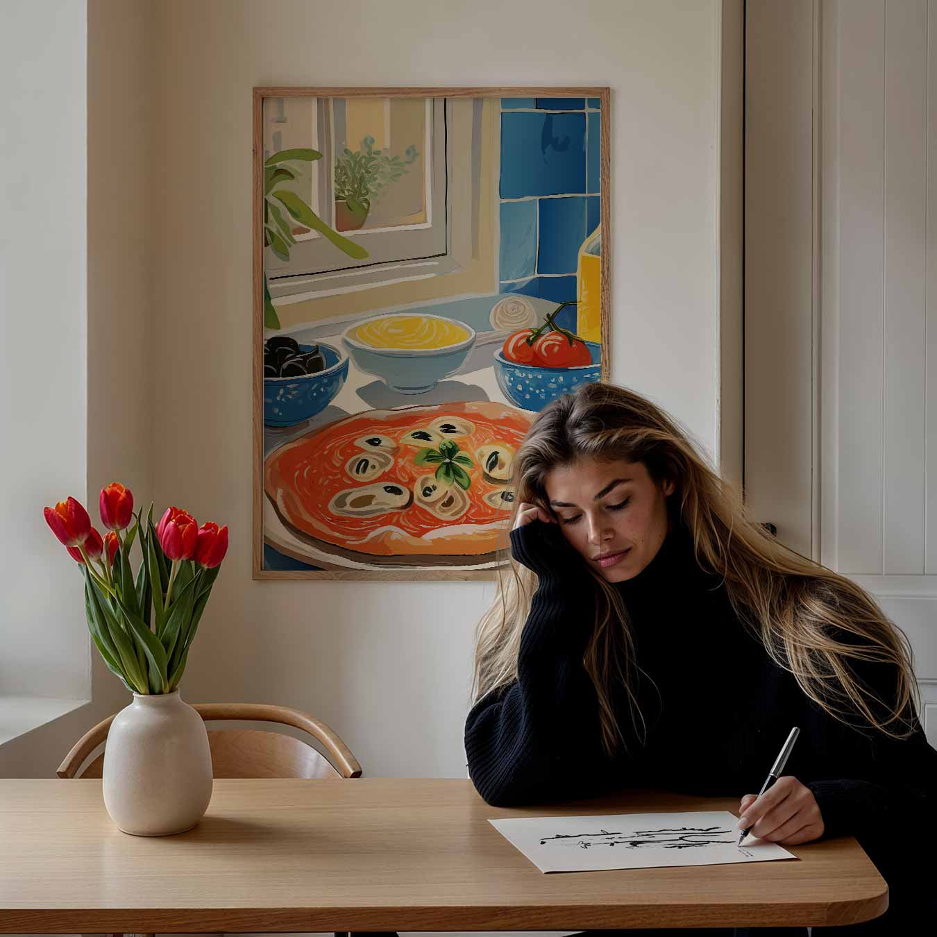 Keukenplezier in de Italiaans Stijl Poster