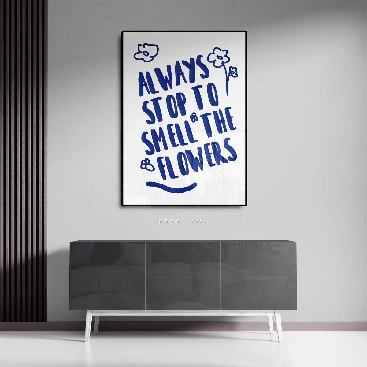 Inspirerende Bloemen Quote Poster