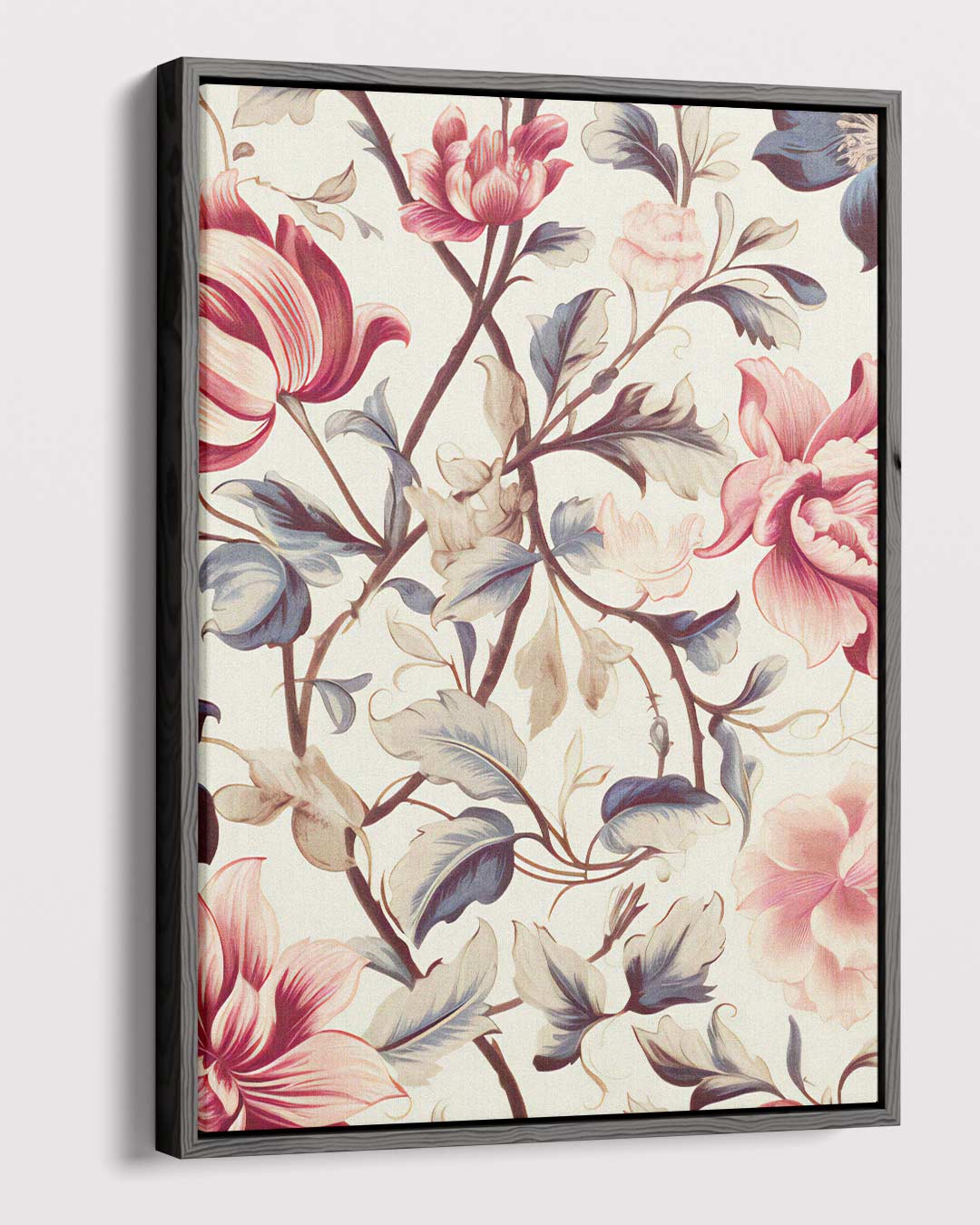 Romantisch Bloemenpatroon Kunstwerk-canvas-dibond-plexiglas-wanddecoratie-WallArtistic