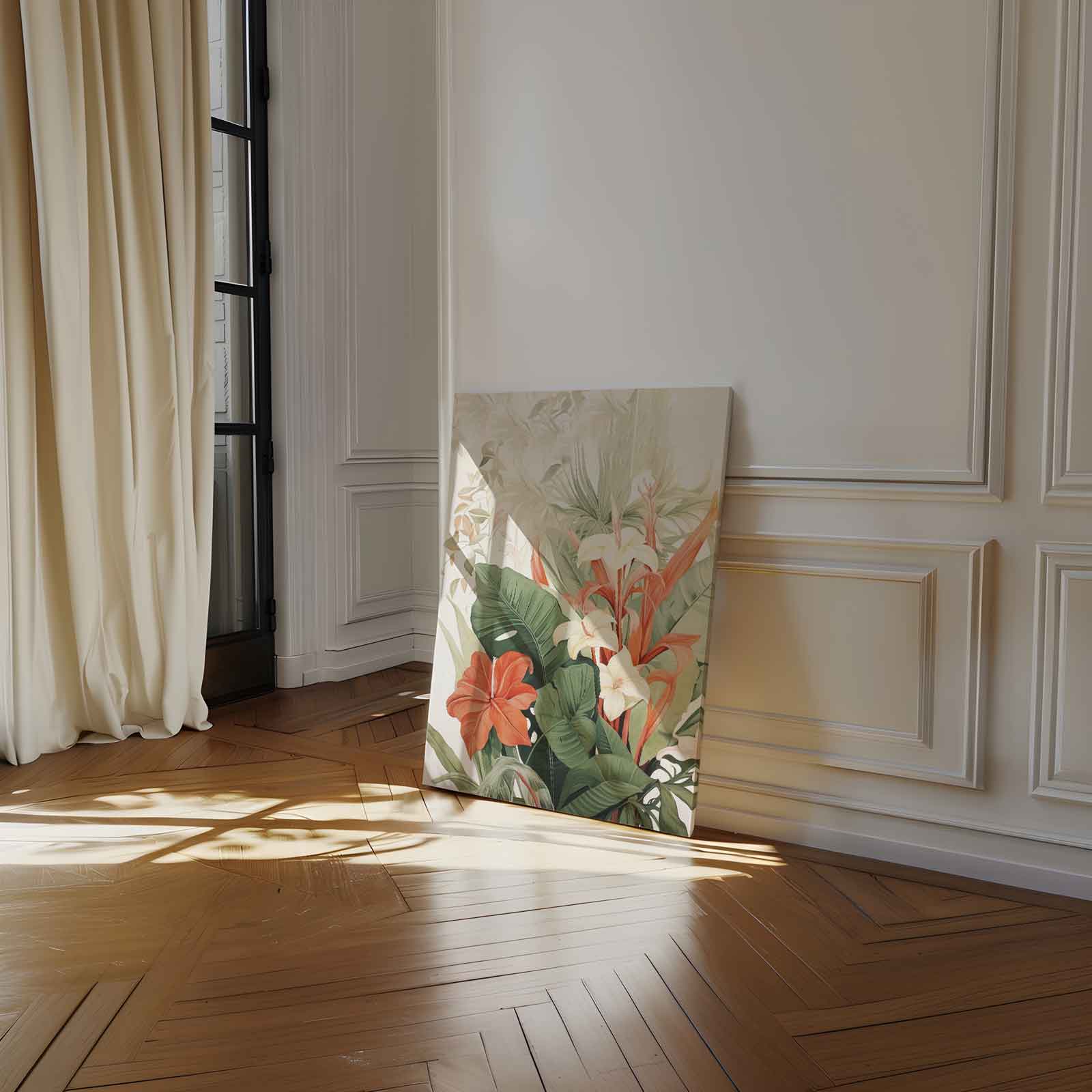 Tropische Bloemenpracht Kunstwerk-canvas-dibond-plexiglas-wanddecoratie-WallArtistic