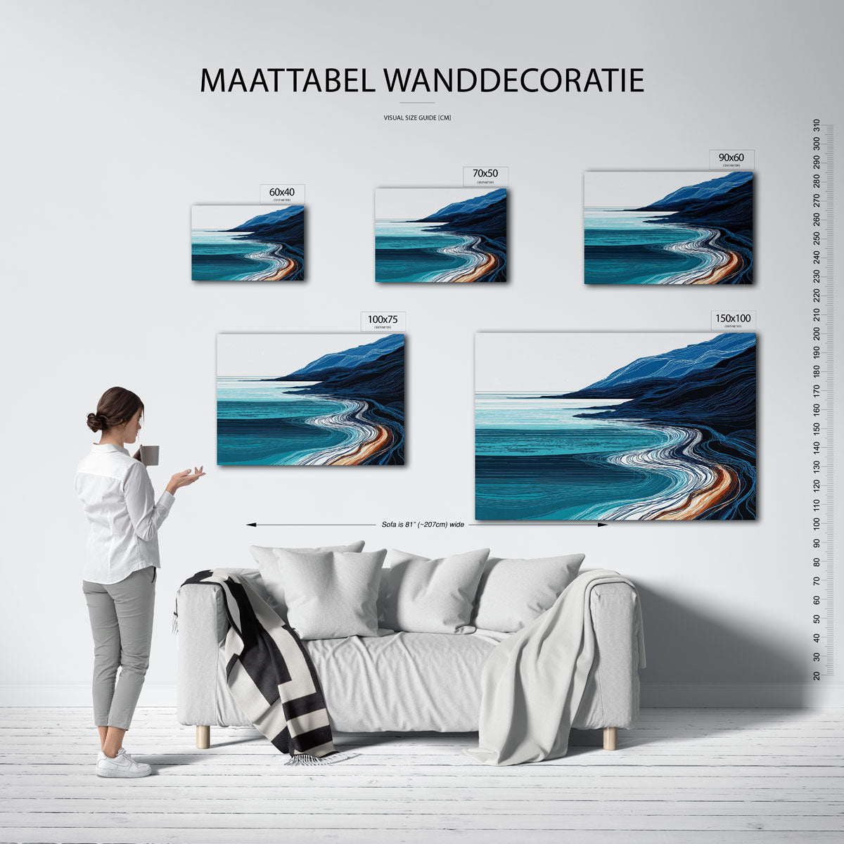 Golvende kustlijnen Kunstwerk