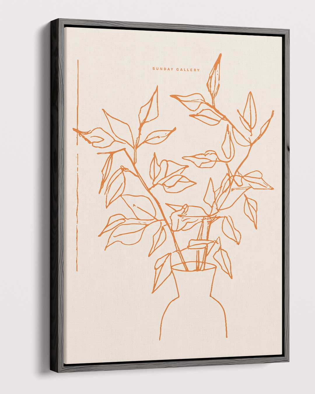 Lijntekening Bloemenvazen Kunstwerk-canvas-dibond-plexiglas-wanddecoratie-WallArtistic