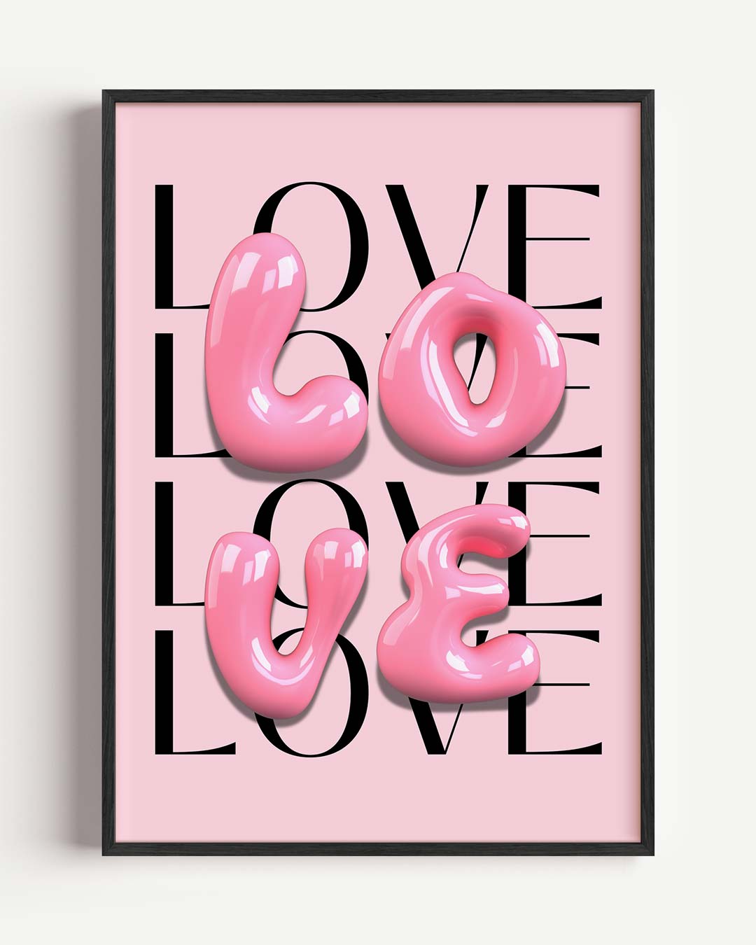 Love in Bubblegum Style Poster