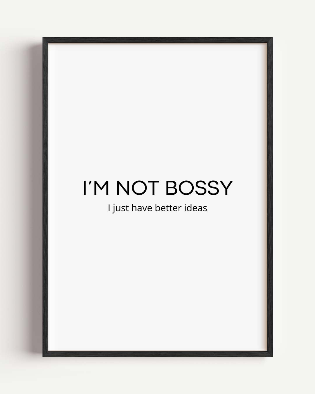 Motivatieposter "Niet Bazig Poster