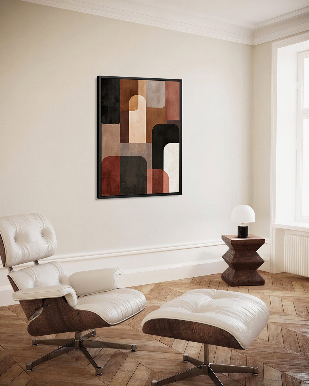 Geometrische vormen compositie Kunstwerk