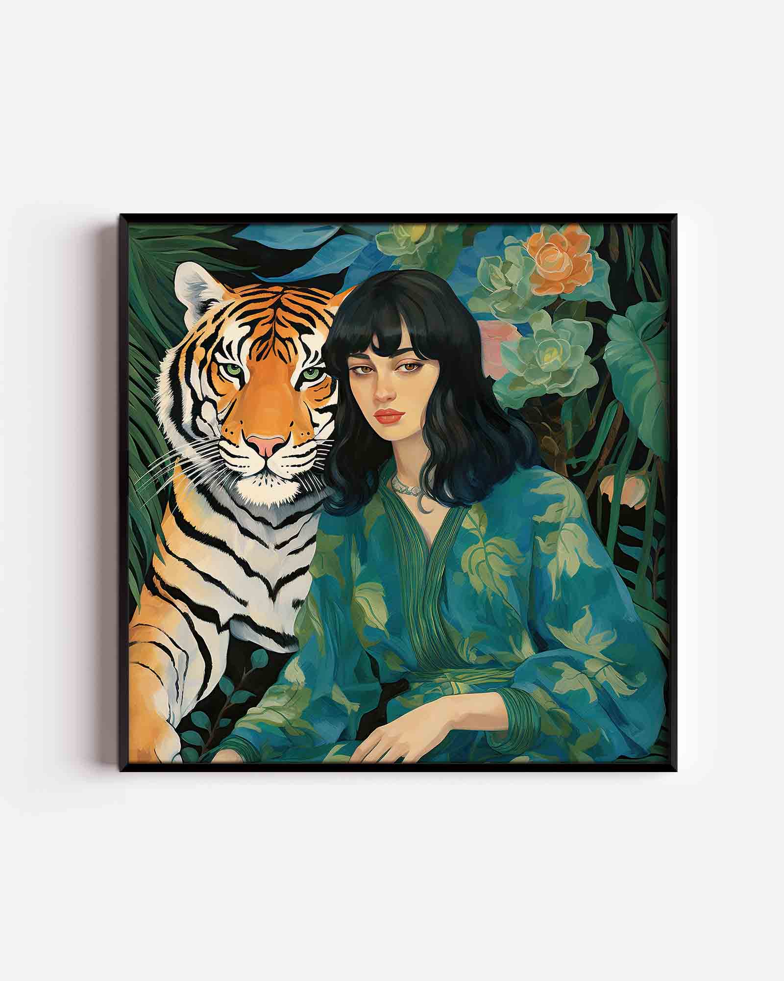 Vrouw en tijger Poster