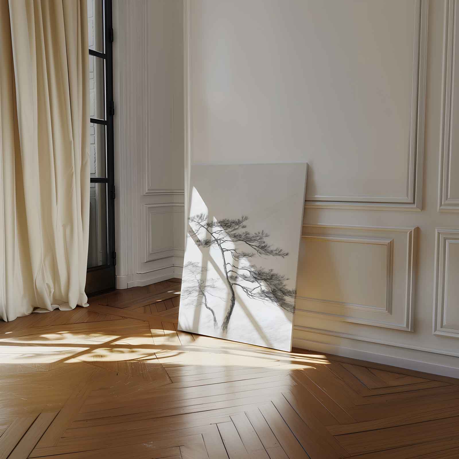 Mistige Bosverstilling Kunstwerk-canvas-dibond-plexiglas-wanddecoratie-WallArtistic