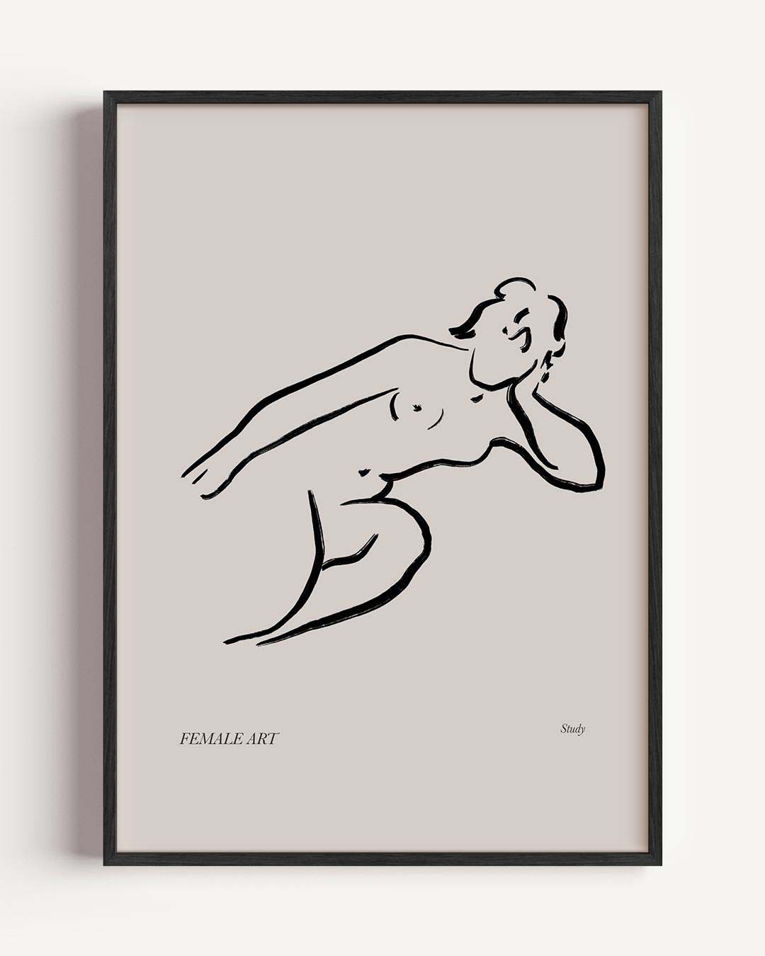 Elegante Vrouwelijke Lijntekening Poster-WallArtistic