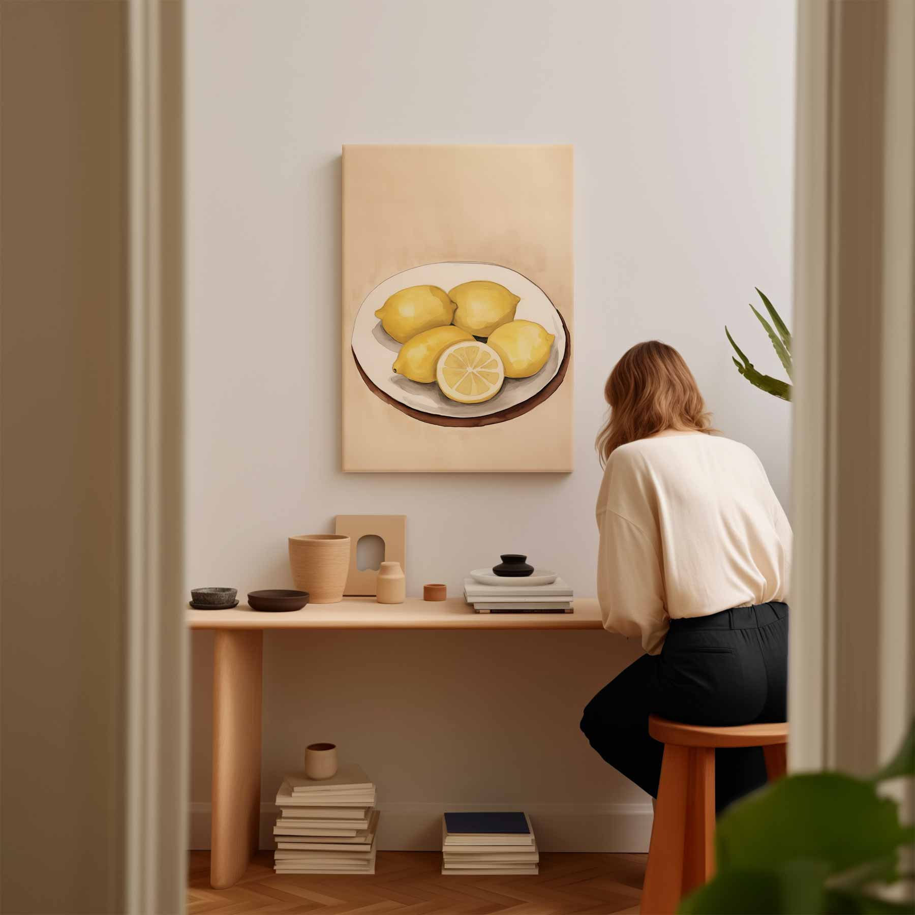 Zomers Citroen Stilleven Kunstwerk-canvas-dibond-plexiglas-wanddecoratie-WallArtistic